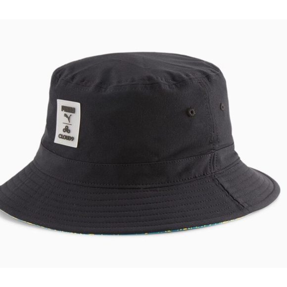 Unisex Puma Bucket Hat L/XL Black Blue/Yellow - Picture 1 of 7
